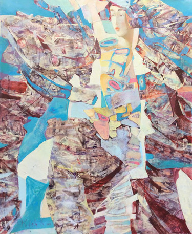 Картина под названием "In the middle of co…" - Kate Kulish, Подлинное произведение искусства, Масло