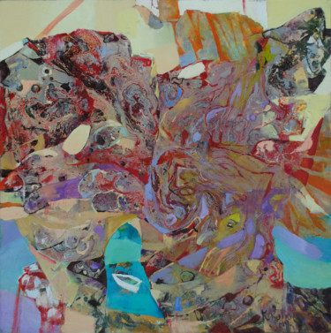 Картина под названием "Explosion of the en…" - Kate Kulish, Подлинное произведение искусства, Масло