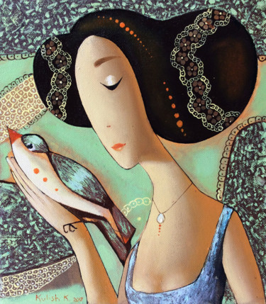 Картина под названием "The soul is asking…" - Kate Kulish, Подлинное произведение искусства, Масло