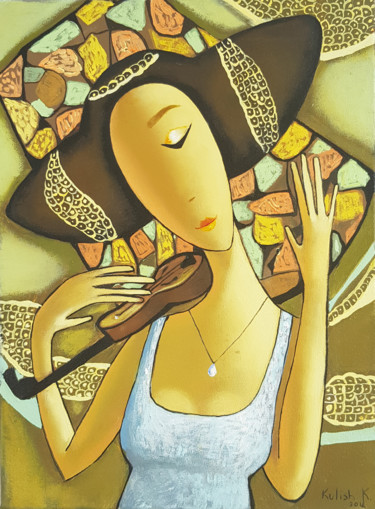 Картина под названием "Singing soul-2" - Kate Kulish, Подлинное произведение искусства, Масло
