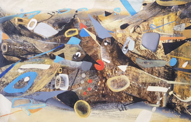 Картина под названием "Birds of Kandinsky-2" - Kate Kulish, Подлинное произведение искусства, Масло