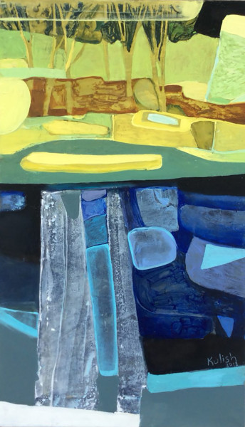 Картина под названием "The waterfall  Seku…" - Kate Kulish, Подлинное произведение искусства, Масло