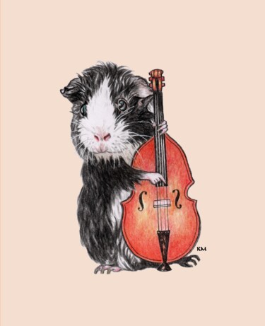 Arte digitale intitolato "Guinea Pig double b…" da Kate Makaro, Opera d'arte originale, Fotomontaggio