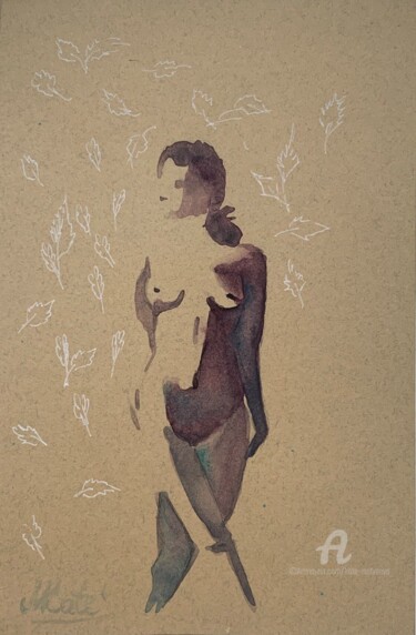 Pintura intitulada "Scetch 3" por Kate Matveeva, Obras de arte originais, Aquarela