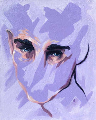Картина под названием "Lilac Eyes" - Kate Revill, Подлинное произведение искусства, Акрил