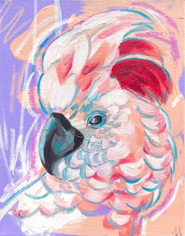 Painting titled "Cockatoo" by Kate Revill, Original Artwork, Oil