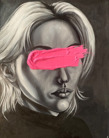 Schilderij getiteld "Blinded" door Kate Revill, Origineel Kunstwerk, Olie Gemonteerd op Frame voor houten brancard