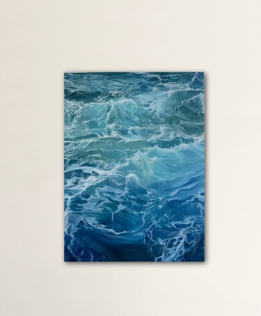 Painting titled "Waves" by Kate Samsoniuk, Original Artwork, Oil