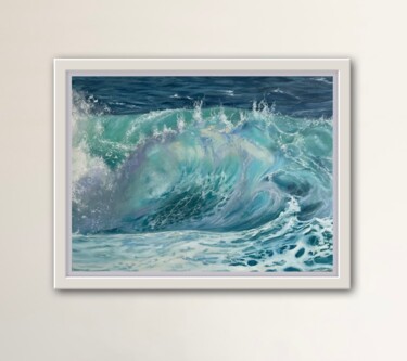 Peinture intitulée "Ocean Serenade" par Kate Samsoniuk, Œuvre d'art originale, Huile