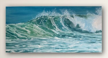 Malerei mit dem Titel "Dancing waves" von Kate Samsoniuk, Original-Kunstwerk, Öl