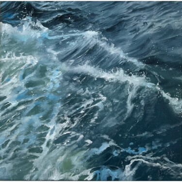 Картина под названием "Wavy coastal" - Kate Samsoniuk, Подлинное произведение искусства, Масло