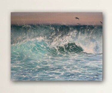 Painting titled "Harmony of the tides" by Kate Samsoniuk, Original Artwork, Oil