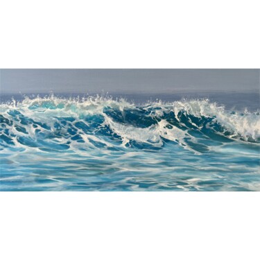 Painting titled "Azur Symphony" by Kate Samsoniuk, Original Artwork, Oil