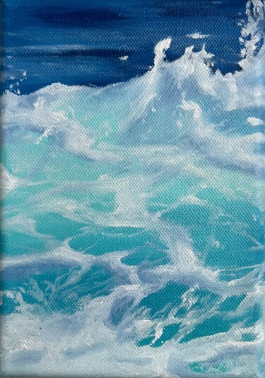 Painting titled "Fantasy Wave" by Kate Samsoniuk, Original Artwork, Oil