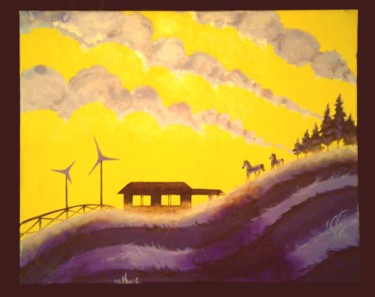 Painting titled "Foothills, Rockies…" by Katedaphney, Original Artwork