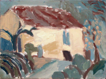 Painting titled ""Брошенный дом"" by Katia Demianova, Original Artwork, Oil