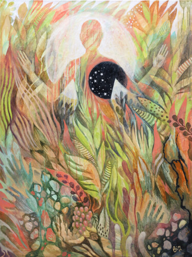 Картина под названием "Return to yourself" - Katerina Bim, Подлинное произведение искусства, Акрил Установлен на Деревянная…