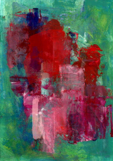 Peinture intitulée "Abstract ses5" par Katerina Galle, Œuvre d'art originale, Huile Monté sur Panneau de bois