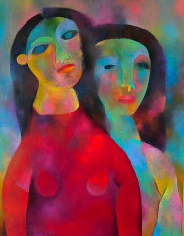 Картина под названием "Love that will over…" - Katerina Sapozhkova, Подлинное произведение искусства, Масло