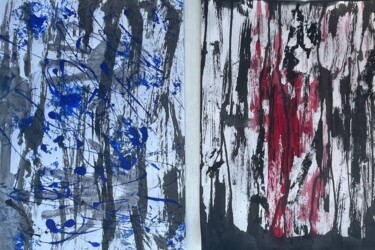 Картина под названием "«Красная. Синяя.»" - Катерина Шаляпина, Подлинное произведение искусства, Акрил