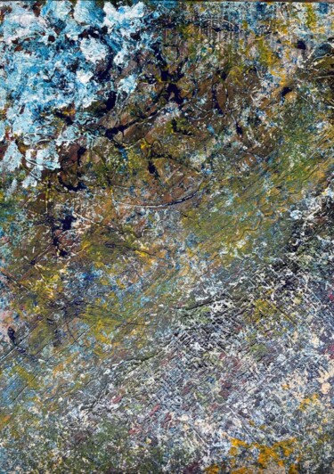 Картина под названием "«Земля с высоты пти…" - Катерина Шаляпина, Подлинное произведение искусства, Акварель