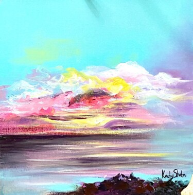 Painting titled "Original seascape p…" by Katerina Shata, Original Artwork, Oil