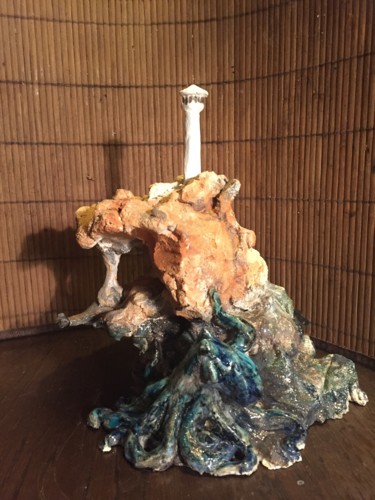 Sculpture titled "Lighthouse" by Katerina Sherman, Original Artwork, Ceramics