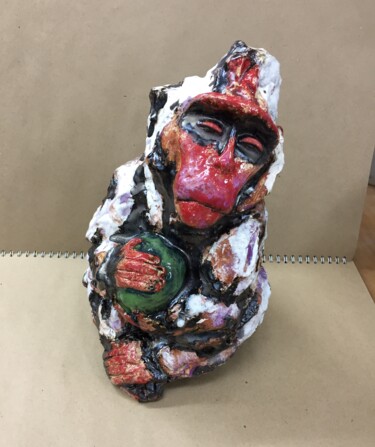 Escultura intitulada "Monkey" por Katerina Sherman, Obras de arte originais, Cerâmica