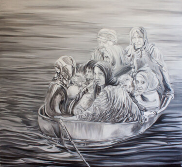 Peinture intitulée "Traverse / Series:…" par Katerina Teresidi, Œuvre d'art originale, Huile