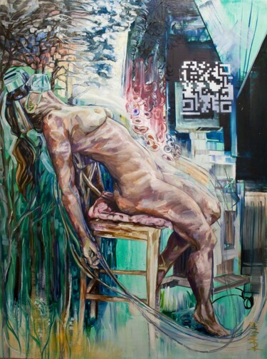 Malerei mit dem Titel "Sleep of Reason pro…" von Katerina Teresidi, Original-Kunstwerk, Öl