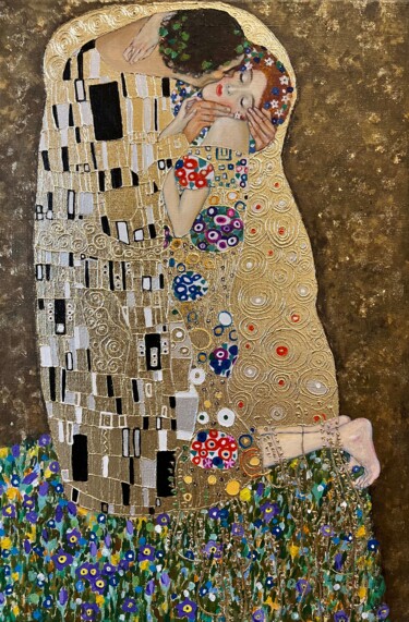 Peinture intitulée "“The kiss”, Gustav…" par Katerina Yakovleva, Œuvre d'art originale, Huile Monté sur Châssis en bois