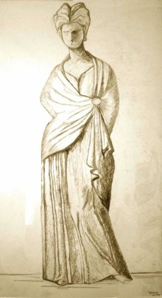 Peinture intitulée "Statue Grecque" par Katerina, Œuvre d'art originale