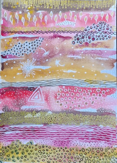 Peinture intitulée "Desert" par Kateryna Martynets, Œuvre d'art originale, Aquarelle
