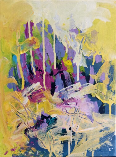 Painting titled "Lavender" by Kateryna Solodka (Katia Solodka), Original Artwork, Acrylic Mounted on Wood Stretcher frame