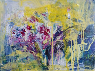 Painting titled "Stolen spring 15" by Kateryna Solodka (Katia Solodka), Original Artwork, Acrylic Mounted on Wood Stretcher…