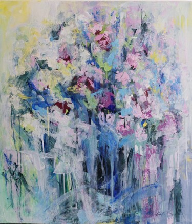 Painting titled "Memories of summer" by Kateryna Solodka (Katia Solodka), Original Artwork, Acrylic Mounted on Wood Stretche…