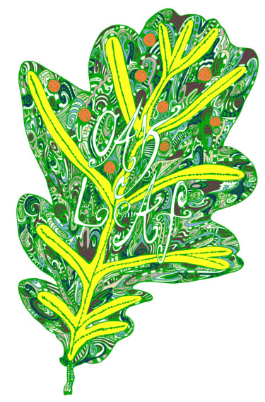 Arte digital titulada "Oak Leaf" por Kateryna Svyrydova, Obra de arte original, Trabajo Digital 2D