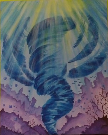 Картина под названием "Под водой" - Кэйт Вилод, Подлинное произведение искусства, Акрил