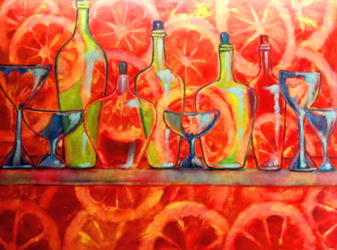 Картина под названием "Апельсиновое настро…" - Екатерина Скутаренко, Подлинное произведение искусства