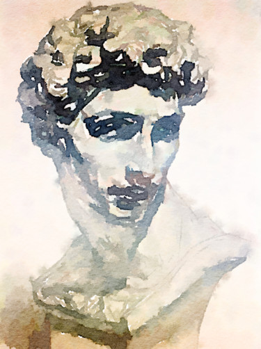 Malerei mit dem Titel "David" von Kath Sapeha, Original-Kunstwerk, Tinte