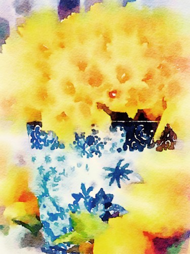 Peinture intitulée "Daffodils" par Kath Sapeha, Œuvre d'art originale, Aquarelle