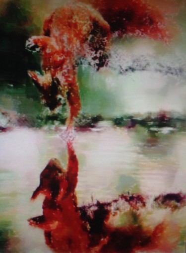 Painting titled "Reflection" by Kath Sapeha, Original Artwork, Oil