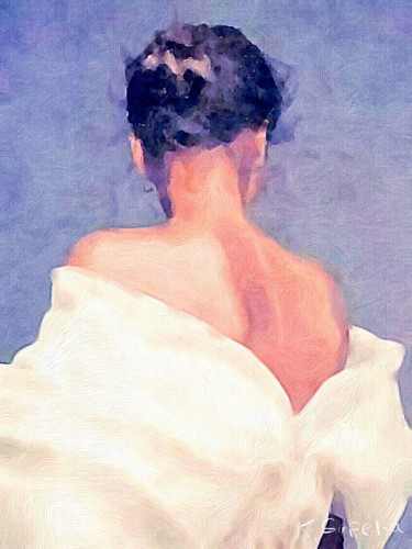 Painting titled "Cold shoulders" by Kath Sapeha, Original Artwork, Acrylic