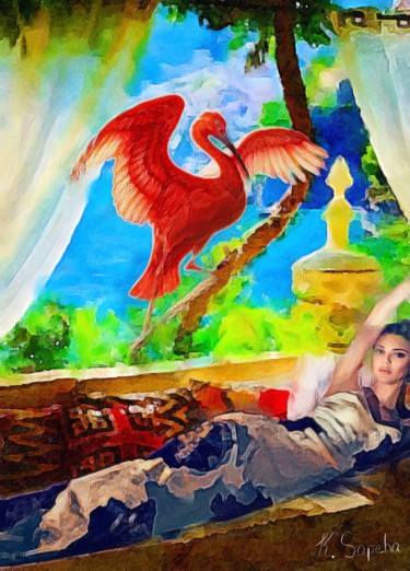 Pintura titulada "Siesta" por Kath Sapeha, Obra de arte original, Acrílico