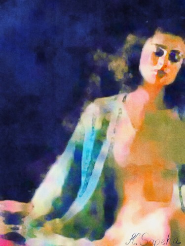 Картина под названием "The sound of music" - Kath Sapeha, Подлинное произведение искусства, Масло