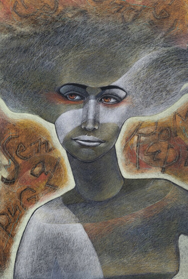 Disegno intitolato "kein Titel" da Katharina Arendt, Opera d'arte originale, Matite colorate Montato su Cartone