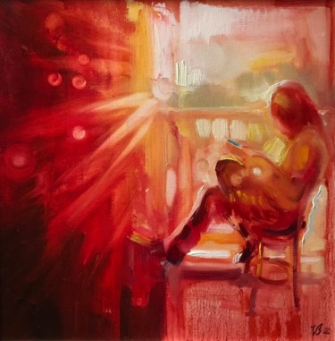 Malerei mit dem Titel "Entspannen in der S…" von Katharina Valeeva, Original-Kunstwerk, Öl