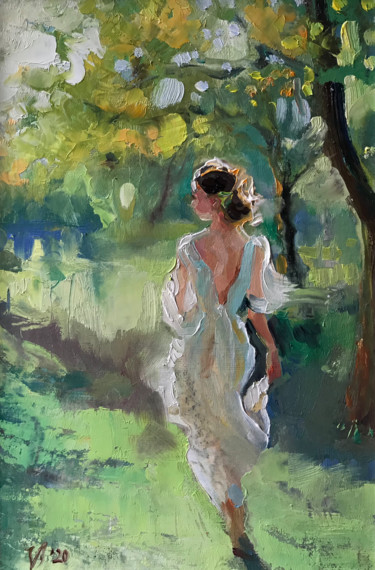 Painting titled "Sommertag" by Katharina Valeeva, Original Artwork, Oil