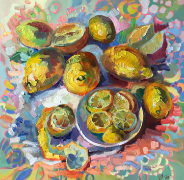 Peinture intitulée "Zitronen" par Katharina Valeeva, Œuvre d'art originale, Huile