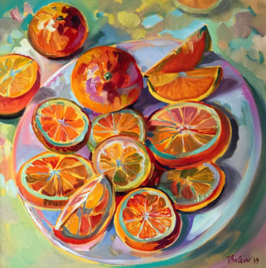 Pittura intitolato "Orangen" da Katharina Valeeva, Opera d'arte originale, Olio